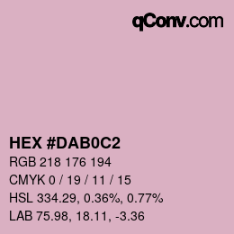 カラーコード: HEX #DAB0C2 | qconv.com