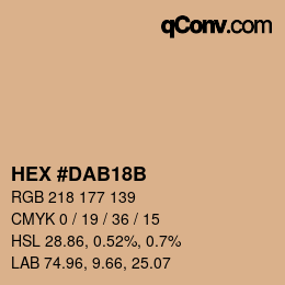 Color code: HEX #DAB18B | qconv.com
