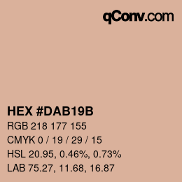 カラーコード: HEX #DAB19B | qconv.com