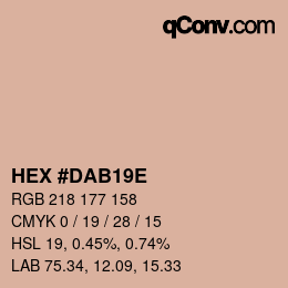 Color code: HEX #DAB19E | qconv.com