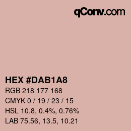 Color code: HEX #DAB1A8 | qconv.com