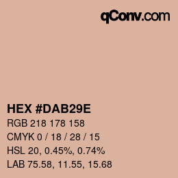 カラーコード: HEX #DAB29E | qconv.com