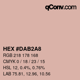 Color code: HEX #DAB2A8 | qconv.com