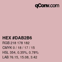 Color code: HEX #DAB2B6 | qconv.com
