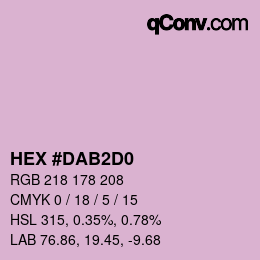 Color code: HEX #DAB2D0 | qconv.com
