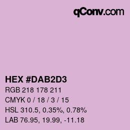 Color code: HEX #DAB2D3 | qconv.com