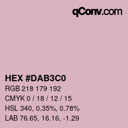 Farbcode: HEX #DAB3C0 | qconv.com
