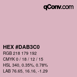 Color code: HEX #DAB3C0 | qconv.com