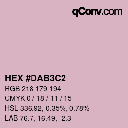 Color code: HEX #DAB3C2 | qconv.com