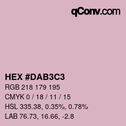 Color code: HEX #DAB3C3 | qconv.com