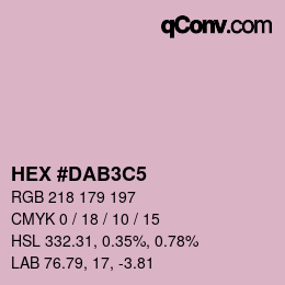 カラーコード: HEX #DAB3C5 | qconv.com