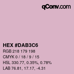 Color code: HEX #DAB3C6 | qconv.com