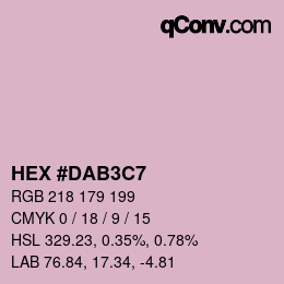 カラーコード: HEX #DAB3C7 | qconv.com