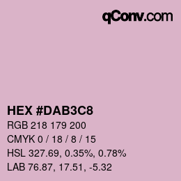 Farbcode: HEX #DAB3C8 | qconv.com