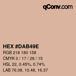 Color code: HEX #DAB49E | qconv.com