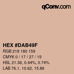 カラーコード: HEX #DAB49F | qconv.com