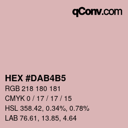Color code: HEX #DAB4B5 | qconv.com