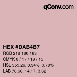 カラーコード: HEX #DAB4B7 | qconv.com