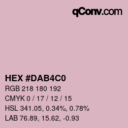 颜色代码: HEX #DAB4C0 | qconv.com