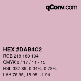 颜色代码: HEX #DAB4C2 | qconv.com