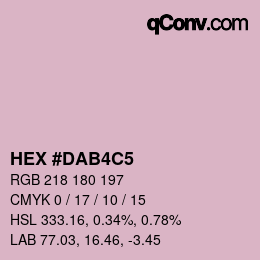 Color code: HEX #DAB4C5 | qconv.com