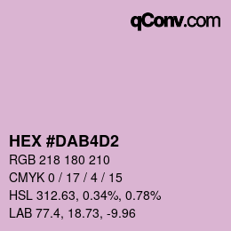 カラーコード: HEX #DAB4D2 | qconv.com