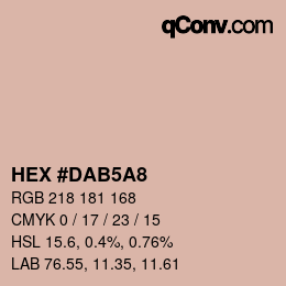 Código de color: HEX #DAB5A8 | qconv.com