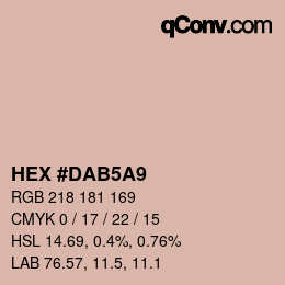 Color code: HEX #DAB5A9 | qconv.com