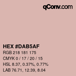 颜色代码: HEX #DAB5AF | qconv.com