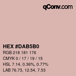 カラーコード: HEX #DAB5B0 | qconv.com