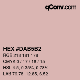 カラーコード: HEX #DAB5B2 | qconv.com