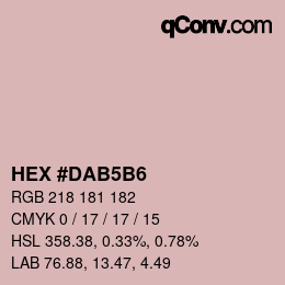 カラーコード: HEX #DAB5B6 | qconv.com