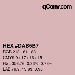 Color code: HEX #DAB5B7 | qconv.com