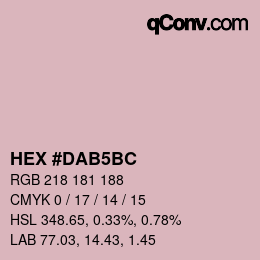 カラーコード: HEX #DAB5BC | qconv.com