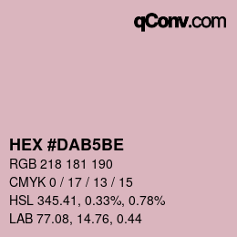 カラーコード: HEX #DAB5BE | qconv.com