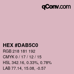 Farbcode: HEX #DAB5C0 | qconv.com