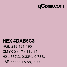 Color code: HEX #DAB5C3 | qconv.com