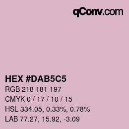 Farbcode: HEX #DAB5C5 | qconv.com