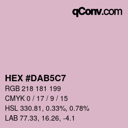 Color code: HEX #DAB5C7 | qconv.com