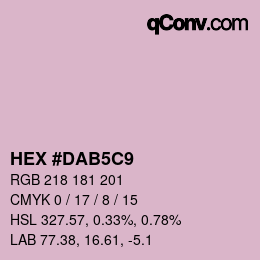 Color code: HEX #DAB5C9 | qconv.com