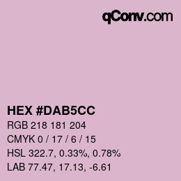 Color code: HEX #DAB5CC | qconv.com