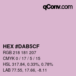 Color code: HEX #DAB5CF | qconv.com