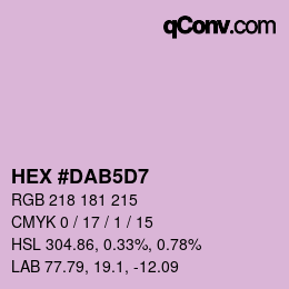 カラーコード: HEX #DAB5D7 | qconv.com