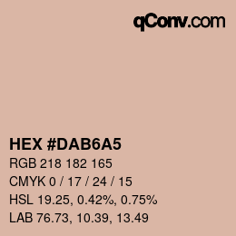 Color code: HEX #DAB6A5 | qconv.com