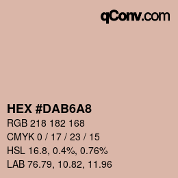 Código de color: HEX #DAB6A8 | qconv.com