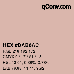 カラーコード: HEX #DAB6AC | qconv.com