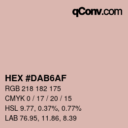 カラーコード: HEX #DAB6AF | qconv.com