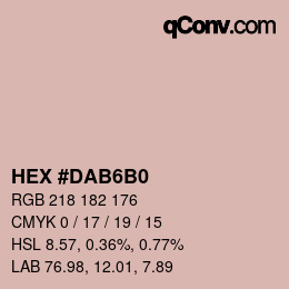 Color code: HEX #DAB6B0 | qconv.com