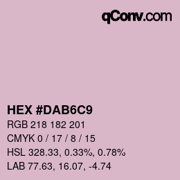 カラーコード: HEX #DAB6C9 | qconv.com
