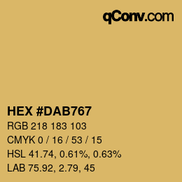 Color code: HEX #DAB767 | qconv.com